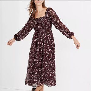 NWT Madewell (Re)sourced Georgette Midi Dress